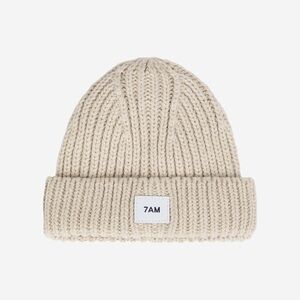 7AM Enfant Unisex Baby Chunky Beanie Hat in Beige / 0-6m